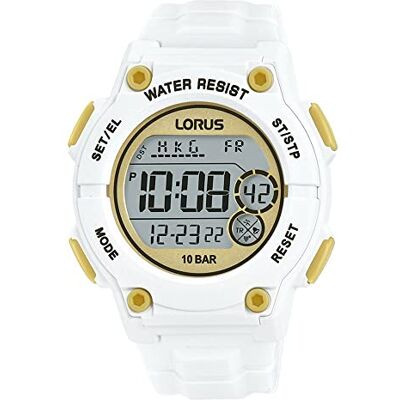 Lorus Herren Digital Quarz Uhr mit Silikon Armband,Weiß Lorus Herren Digital Quarz Uhr mit Silikon Armband,Weiß