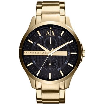 Giorgio Armani Watch for Men, Quarz-Multifunktionswerk und 44mm Gehäusegröße mit Edelstahlarmband Giorgio Armani Watch for Men, Quarz-Multifunktionswerk und 44mm Gehäusegröße mit Edelstahlarmband