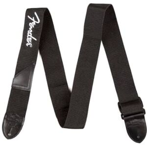Fender Gitarrengurt, Polyestergewebe, Verstellbar 33”-53”, Schwarz Fender Gitarrengurt, Polyestergewebe, Verstellbar 33”-53”, Schwarz