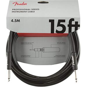 Fender Professional Series Gitarrenkabel, Instrumentenkabel für E-Gitarre und Bass, langlebiges, hochwertige Audioqualität, Kabel für E-Gitarre, 4,5 m, Schwarz Fender Professional Series Gitarrenkabel, Instrumentenkabel für E-Gitarre und Bass, langlebiges, hochwertige Audioqualität, Kabel für E-Gitarre, 4,5 m, Schwarz