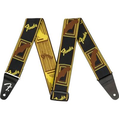 Fender © Weighless 2" Mono Strap, Bk/Y/Br, XL Fender © Weighless 2" Mono Strap, Bk/Y/Br, XL