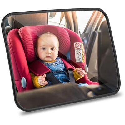 AiQInu Autospiegel für den Rücksitz, Bruchsicherer Rücksitzspiegel, Spiegel Auto schwenkbar für Kindersitz und Babyschale Schwarz AiQInu Autospiegel für den Rücksitz, Bruchsicherer Rücksitzspiegel, Spiegel Auto schwenkbar für Kindersitz und Babyschale Schwarz
