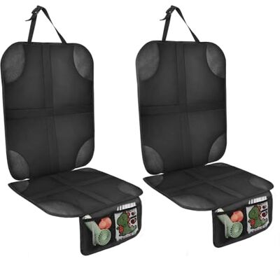 AiQInu Autositzschoner für Kindersitzunterlage, 2 Stück ISOFIX Sitzschoner Auto Kindersitz Rutschfester und Wasserdichter mit Dicker Polsterung und 2 Netztaschen AiQInu Autositzschoner für Kindersitzunterlage, 2 Stück ISOFIX Sitzschoner Auto Kindersitz Rutschfester und Wasserdichter mit Dicker Polsterung und 2 Netztaschen