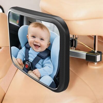 SURFOU Autospiegel Baby Rücksitz Spiegel Auto Baby Rückbank mit Hakenclip 360 ° Drehbar, 100 % Bruchsicher, Klare und Breite Sicht, für Kindersitz, Rückspiegel Zubehör SURFOU Autospiegel Baby Rücksitz Spiegel Auto Baby Rückbank mit Hakenclip 360 ° Drehbar, 100 % Bruchsicher, Klare und Breite Sicht, für Kindersitz, Rückspiegel Zubehör