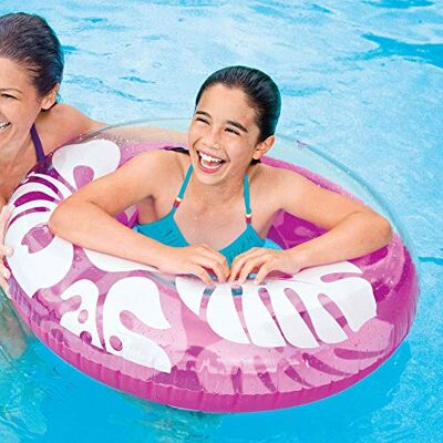 Intex Schwimmreifen 'Clear Color Tubes' Ø91cm ab 9 Jahren (59251NP) Strapazierfähiges Vinyl, Ø 91 cm, ab 9 Jahren, für Pool, See und Strand Intex Schwimmreifen 'Clear Color Tubes' Ø91cm ab 9 Jahren (59251NP) Strapazierfähiges Vinyl, Ø 91 cm, ab 9 Jahren, für Pool, See und Strand