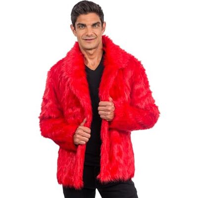 Chaks Pelzmantel für Erwachsene, kurze Felljacke aus Kunstfell, für Karneval, Festival, Party Fashion Chaks Pelzmantel für Erwachsene, kurze Felljacke aus Kunstfell, für Karneval, Festival, Party Fashion