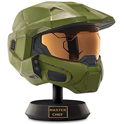 Halo HLW0173-AMZ Master Chief Deluxe Helm mit Ständer – LED-Leuchten auf jeder Seite – Kampf beschädigte Farbe – Einheitsgröße – bauen Sie Ihr Universum auf Halo HLW0173-AMZ Master Chief Deluxe Helm mit Ständer – LED-Leuchten auf jeder Seite – Kampf beschädigte Farbe – Einheitsgröße – bauen Sie Ihr Universum auf