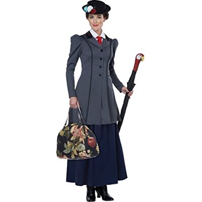 California Costumes Damen Kindermädchen Kostüm, grau, X-Large California Costumes Damen Kindermädchen Kostüm, grau, X-Large
