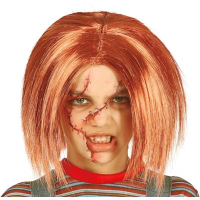 FIESTAS GUIRCA Wig Perücke Kinder Horrorpuppen Stil Kupferrot Kurz FIESTAS GUIRCA Wig Perücke Kinder Horrorpuppen Stil Kupferrot Kurz