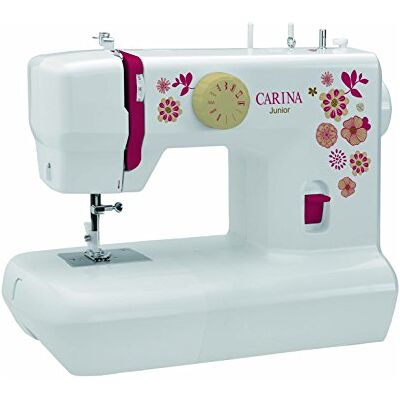 Carina Nähmaschine Junior I 6 Stichprogramme I Auto-Fadenspannung & Fadenabschneider I LED-Nählicht I inkl. Stickerbögen I Kinder Nähmaschine (weiß) Carina Nähmaschine Junior I 6 Stichprogramme I Auto-Fadenspannung & Fadenabschneider I LED-Nählicht I inkl. Stickerbögen I Kinder Nähmaschine (weiß)