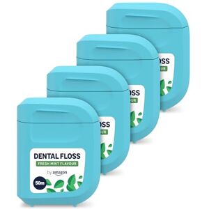 by Amazon Gewachste Zahnseide, 50 m, 4 Stück, Minze by Amazon Gewachste Zahnseide, 50 m, 4 Stück, Minze