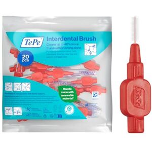 TePe Interdentalbürste, Extra Soft, Rot, 0,5 mm/ISO 2, 20 Stk., Zahnreinigung, Plaque-Entfernung, effektive Reinigung zwischen den Zähnen, für kleine Zahnzwischenräume TePe Interdentalbürste, Extra Soft, Rot, 0,5 mm/ISO 2, 20 Stk., Zahnreinigung, Plaque-Entfernung, effektive Reinigung zwischen den Zähnen, für kleine Zahnzwischenräume