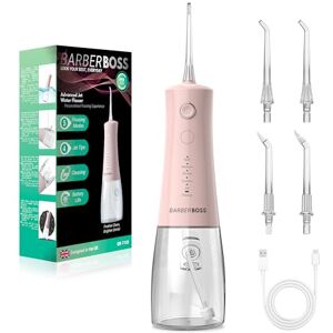BARBERBOSS Munddusche Kabellos, Elektrische Zahnseide mit 5 Druckmodi, IPX8 Wasserschutz, tragbares Zahnreinigungsgerät zur sanften Zahnfleischpflege, QR-7103 (Pastellrosa) BARBERBOSS Munddusche Kabellos, Elektrische Zahnseide mit 5 Druckmodi, IPX8 Wasserschutz, tragbares Zahnreinigungsgerät zur sanften Zahnfleischpflege, QR-7103 (Pastellrosa)