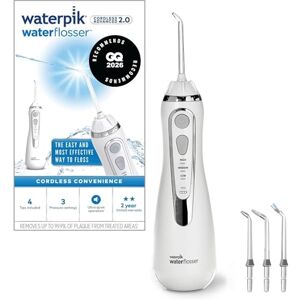 Waterpik Advanced Kabellose Munddusche, Water Flosser Testsieger 2026, Precision Pulse Technologie, bis zu 99,9Prozent Plaque Entfernung, 4x Aufsätze, 3 individuelle Modi, Induktionsladesystem, Weiß Waterpik Advanced Kabellose Munddusche, Water Flosser Testsieger 2026, Precision Pulse Technologie, bis zu 99,9Prozent Plaque Entfernung, 4x Aufsätze, 3 individuelle Modi, Induktionsladesystem, Weiß