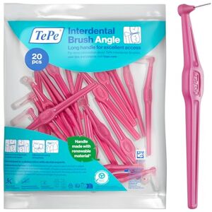 TePe Angle Interdentalbürste, Pink, 0,4mm/ISO 0, 20 Stk., Plaque-Entfernung, effiziente Reinigung der Zahnzwischenräume, für kleine Zahnlücken, sorgt für die Erhaltung von kräftigem Zahnfleisch TePe Angle Interdentalbürste, Pink, 0,4mm/ISO 0, 20 Stk., Plaque-Entfernung, effiziente Reinigung der Zahnzwischenräume, für kleine Zahnlücken, sorgt für die Erhaltung von kräftigem Zahnfleisch