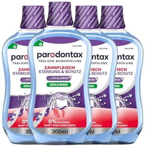 Parodontax Mundspülung Zahnfleisch Stärkung & Schutz, hilft bei der Stärkung & dem Schutz des Zahnfleischrands für gesundes Zahnfleisch, kühle Minze, 4x300ml Parodontax Mundspülung Zahnfleisch Stärkung & Schutz, hilft bei der Stärkung & dem Schutz des Zahnfleischrands für gesundes Zahnfleisch, kühle Minze, 4x300ml