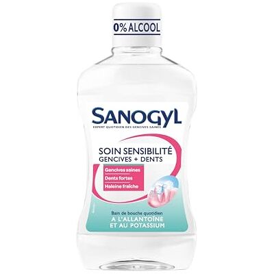 Sanogyl Mundwasser, Sensibilität, Zahnfleisch und Zähne, 0% Alkohol, 500 ml Sanogyl Mundwasser, Sensibilität, Zahnfleisch und Zähne, 0% Alkohol, 500 ml