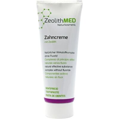 ZeolithMED Naturkosmetik Zeolith MED Zahncreme 75 ml, Premium Xylit Zahnpasta ohne Fluorid, natürlicher Wirkstoffkomplex ZeolithMED Naturkosmetik Zeolith MED Zahncreme 75 ml, Premium Xylit Zahnpasta ohne Fluorid, natürlicher Wirkstoffkomplex