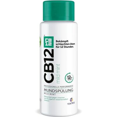 CB12 Mild Mundspülung – bekämpft die Hauptursache von Mundgeruch – wissenschaftlich nachgewiesene 12 Stunden anhaltende Wirkung – 250 ml CB12 Mild Mundspülung – bekämpft die Hauptursache von Mundgeruch – wissenschaftlich nachgewiesene 12 Stunden anhaltende Wirkung – 250 ml