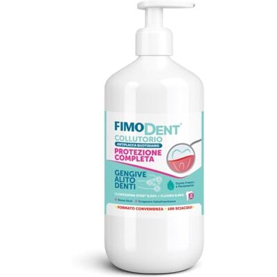 Fimodent tägliche Anti-Plaque Mundspülung Chlorhexidin 0,05% und Fluorid Täglicher Schutz vor Karies, entzündetem Zahnfleisch und Mundgeruch 1000mL mit Frische-Spar-Spender Fimodent tägliche Anti-Plaque Mundspülung Chlorhexidin 0,05% und Fluorid Täglicher Schutz vor Karies, entzündetem Zahnfleisch und Mundgeruch 1000mL mit Frische-Spar-Spender