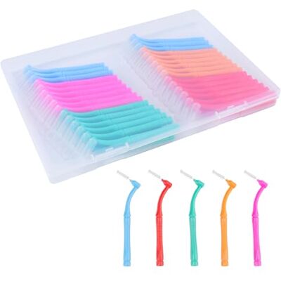 Carehabi 60 Stück Interdentalbürsten, L-Förmige Zahnzwischenraumbürsten in 5 Größen mit Rutschfestem Griff Dentalbürsten für Zahnreinigung Zwischenräume Mundreinigung Zahnspangen (5 Farben) Carehabi 60 Stück Interdentalbürsten, L-Förmige Zahnzwischenraumbürsten in 5 Größen mit Rutschfestem Griff Dentalbürsten für Zahnreinigung Zwischenräume Mundreinigung Zahnspangen (5 Farben)
