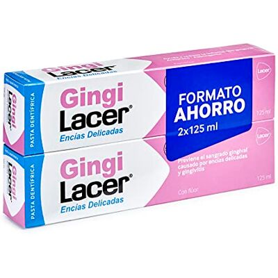 Lacer GINGI Duplo 125 ml, Zahnpasta mit Fluor, reduziert Zahnfleischbluten, schützt das Zahnfleisch, reduziert die Bildung von Zahnbelag, tonisierend Lacer GINGI Duplo 125 ml, Zahnpasta mit Fluor, reduziert Zahnfleischbluten, schützt das Zahnfleisch, reduziert die Bildung von Zahnbelag, tonisierend
