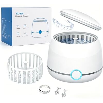 U-VKK Ultraschallreinigungsgerät, 45000 Hz Ultraschallreiniger, für zahnschiene reinigung, mit zwei Modi, geeignet für Retainer, Zahnspangen, Zahnbürstenköpfe, Prothesen, Schmuck usw U-VKK Ultraschallreinigungsgerät, 45000 Hz Ultraschallreiniger, für zahnschiene reinigung, mit zwei Modi, geeignet für Retainer, Zahnspangen, Zahnbürstenköpfe, Prothesen, Schmuck usw