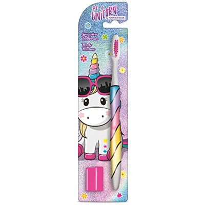 Naturaverde Kids Be a Unicorn Zahnbürste mit mittelgroßen Borsten Naturaverde Kids Be a Unicorn Zahnbürste mit mittelgroßen Borsten
