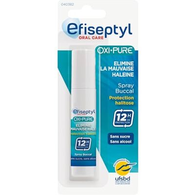 Efiseptyl Mundspray zum Schutz von Mundgeruch Oxi-Pure – frischer Atem 12 Stunden – Wirksamkeit nachgewiesen – ohne Zucker und ohne Alkohol – 9 ml Efiseptyl Mundspray zum Schutz von Mundgeruch Oxi-Pure – frischer Atem 12 Stunden – Wirksamkeit nachgewiesen – ohne Zucker und ohne Alkohol – 9 ml