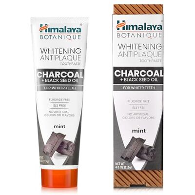 Himalaya , Whitening Antiplaque Toothpaste, Charcoal + Black Seed Oil, Mint, 4.0 oz (113 g) Himalaya , Whitening Antiplaque Toothpaste, Charcoal + Black Seed Oil, Mint, 4.0 oz (113 g)