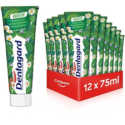 Dentagard Zahnpasta Original 12x75 ml – Zahnreinigung beseitigt Plaque, stärkt das Zahnfleisch und bekämpft Karies – erfrischender Geschmack mit Naturkräuter-Extrakten Dentagard Zahnpasta Original 12x75 ml – Zahnreinigung beseitigt Plaque, stärkt das Zahnfleisch und bekämpft Karies – erfrischender Geschmack mit Naturkräuter-Extrakten