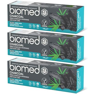 Biomed Holzkohle Zahnpasta - Natürliche Aufhellung, 3er-Pack Biomed Holzkohle Zahnpasta - Natürliche Aufhellung, 3er-Pack