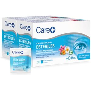 Care + Care+ Ophthalmic Wipes — tägliche Hygiene für Augenlider, Wimpern und Lidränder — Aloe Vera, Ringelblume, Kamille und Lilie — 60 Tücher Care + Care+ Ophthalmic Wipes — tägliche Hygiene für Augenlider, Wimpern und Lidränder — Aloe Vera, Ringelblume, Kamille und Lilie — 60 Tücher