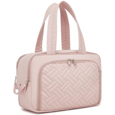 KONO Kulturbeutel Kulturtasche Damen, Reise Kosmetiktasche Groß, Waschtasche Große Öffnung, Make-up Tasche, Organizer für Zubehör, Essentials, Toilettenartikel KONO Kulturbeutel Kulturtasche Damen, Reise Kosmetiktasche Groß, Waschtasche Große Öffnung, Make-up Tasche, Organizer für Zubehör, Essentials, Toilettenartikel