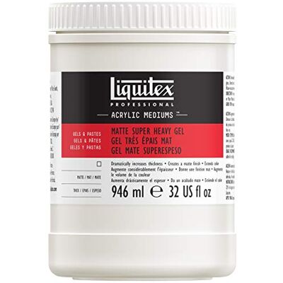 Liquitex 5832 Professional mattes extra schweres Gel Medium für Acrylfarben, kann hohe Spitzen und scharfe Pinsel und Messerstriche halten 946ml Topf Liquitex 5832 Professional mattes extra schweres Gel Medium für Acrylfarben, kann hohe Spitzen und scharfe Pinsel und Messerstriche halten 946ml Topf