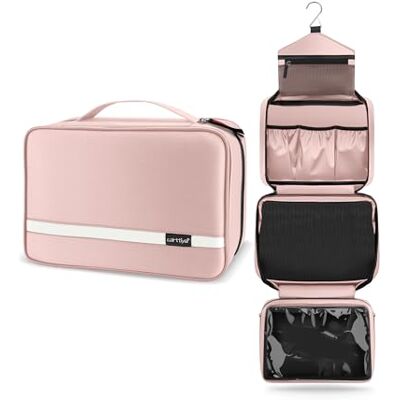 Carttiya Kulturbeutel zum Aufhängen, Kulturbeutel Herren Damen, Kosmetiktasche Groß Waschtasche Reise Waschbeutel Cosmetic Bag Makeup Tasche Kulturtaschen Toilettentasche mit Haken (Rosa) Carttiya Kulturbeutel zum Aufhängen, Kulturbeutel Herren Damen, Kosmetiktasche Groß Waschtasche Reise Waschbeutel Cosmetic Bag Makeup Tasche Kulturtaschen Toilettentasche mit Haken (Rosa)