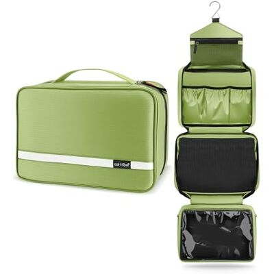 Carttiya Kulturbeutel zum Aufhängen, Kulturbeutel Herren Damen, Kosmetiktasche Groß Waschtasche Reise Waschbeutel Cosmetic Bag Makeup Tasche Kulturtaschen Toilettentasche mit Haken (Hellgrün) Carttiya Kulturbeutel zum Aufhängen, Kulturbeutel Herren Damen, Kosmetiktasche Groß Waschtasche Reise Waschbeutel Cosmetic Bag Makeup Tasche Kulturtaschen Toilettentasche mit Haken (Hellgrün)