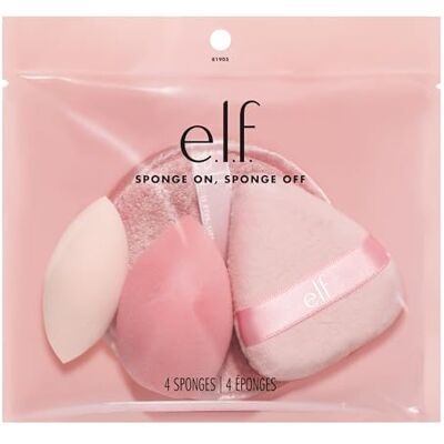 e.l.f. Sponge On, Sponge Off Kit, 4-teiliges Make-up-Schwamm-Set zum makellosen Auftragen, Verblenden & Entfernen von Gesichts-Make-up, vegan & tierversuchsfrei e.l.f. Sponge On, Sponge Off Kit, 4-teiliges Make-up-Schwamm-Set zum makellosen Auftragen, Verblenden & Entfernen von Gesichts-Make-up, vegan & tierversuchsfrei