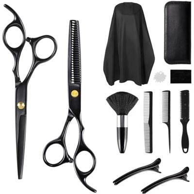 Carehabi Friseurschere Set 6.7 Zoll Haarschneideschere Haarschere Friseurschere mit Friseurumhang für Damen Herren Kinder Haarschne Schere für Familie Friseursalon Carehabi Friseurschere Set 6.7 Zoll Haarschneideschere Haarschere Friseurschere mit Friseurumhang für Damen Herren Kinder Haarschne Schere für Familie Friseursalon