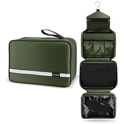 Carttiya Kulturbeutel zum Aufhängen, Kulturbeutel Herren Damen, Kosmetiktasche Groß Waschtasche Reise Waschbeutel Cosmetic Bag Makeup Tasche Kulturtaschen Toilettentasche mit Haken (Dunkelgrün) Carttiya Kulturbeutel zum Aufhängen, Kulturbeutel Herren Damen, Kosmetiktasche Groß Waschtasche Reise Waschbeutel Cosmetic Bag Makeup Tasche Kulturtaschen Toilettentasche mit Haken (Dunkelgrün)