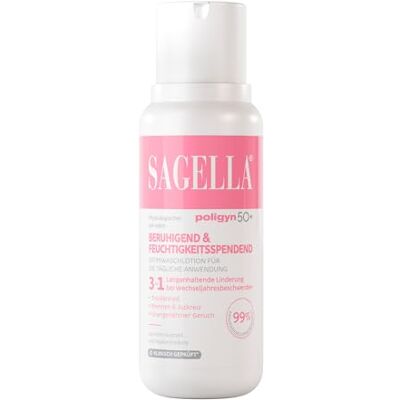 Sagella poligyn Comfort 50 Plus: Intimwaschlotion mit Kamillenextrakt und Bisabolol, Intimpflege ab der Menopause, 250 ml Sagella poligyn Comfort 50 Plus: Intimwaschlotion mit Kamillenextrakt und Bisabolol, Intimpflege ab der Menopause, 250 ml
