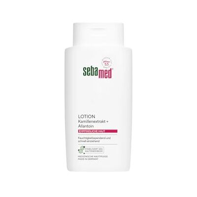 Sebamed Lotion 400 ml, Bodylotion für Männer und Frauen, für empfindliche und trockene Haut, feuchtigkeitsspendend und schnell einziehend, mit Kamillenextrakt und Allantoin Sebamed Lotion 400 ml, Bodylotion für Männer und Frauen, für empfindliche und trockene Haut, feuchtigkeitsspendend und schnell einziehend, mit Kamillenextrakt und Allantoin
