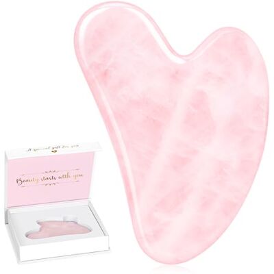 Alyvisun Natürliches Rosenquarz Gua Sha, für Hals- und Körper gesichts GuaSha Stein, Linderung von Schwellungen und Verbesserung der Kinnlinie mit Benutzerhandbuch, Hautpflegegeschenk für Frauen Alyvisun Natürliches Rosenquarz Gua Sha, für Hals- und Körper gesichts GuaSha Stein, Linderung von Schwellungen und Verbesserung der Kinnlinie mit Benutzerhandbuch, Hautpflegegeschenk für Frauen