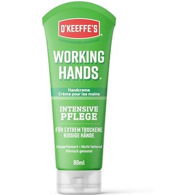 O'Keeffe's Working Hands Tube, 80 ml – Handcreme für extrem trockene, rissige Hände Spendet sofort Feuchtigkeit, bildet eine Schutzschicht und verhindert Feuchtigkeitsverlust O'Keeffe's Working Hands Tube, 80 ml – Handcreme für extrem trockene, rissige Hände Spendet sofort Feuchtigkeit, bildet eine Schutzschicht und verhindert Feuchtigkeitsverlust