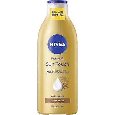 NIVEA Body Lotion Sun Touch, Pflegelotion mit sanftem Bräunungseffekt ohne Streifen, feuchtigkeitsspendende Körpercreme mit Ginkgo-Extrakt und Traubenkernöl (400 ml) NIVEA Body Lotion Sun Touch, Pflegelotion mit sanftem Bräunungseffekt ohne Streifen, feuchtigkeitsspendende Körpercreme mit Ginkgo-Extrakt und Traubenkernöl (400 ml)