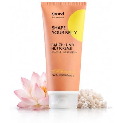 GOOVI Shape Your Belly Belly & Hips Cream Straffende Körpercreme für Bauch, Hüften & Arme 97% natürliche Inhaltsstoffe 200ml GOOVI Shape Your Belly Belly & Hips Cream Straffende Körpercreme für Bauch, Hüften & Arme 97% natürliche Inhaltsstoffe 200ml
