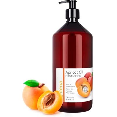 Oïléna Organisches Aprikosenkernöl NATIV 100% Reines Bio-Öl Intensive Feuchtigkeitspflege Ideal für Trockene & Empfindliche Haut Verbessert Haar, Nagel & Hautstruktur 1000 ml Oïléna Organisches Aprikosenkernöl NATIV 100% Reines Bio-Öl Intensive Feuchtigkeitspflege Ideal für Trockene & Empfindliche Haut Verbessert Haar, Nagel & Hautstruktur 1000 ml