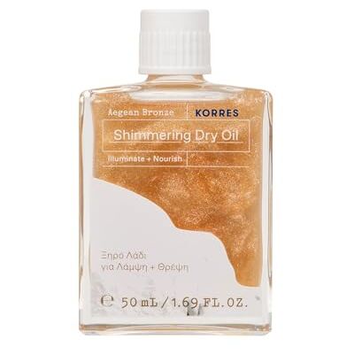 KORRES AEGEAN BRONZE Schimmerndes Pflegeöl für den Körper, veganes Körperöl mit Glow-Effekt, Bronzing Öl für Körper, Haare und Gesicht für strahlende Sommerhaut, 50 ml KORRES AEGEAN BRONZE Schimmerndes Pflegeöl für den Körper, veganes Körperöl mit Glow-Effekt, Bronzing Öl für Körper, Haare und Gesicht für strahlende Sommerhaut, 50 ml
