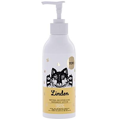 Yope Natürliche feuchtigkeitsspendende Hand und Body Lotion Lindenblüte leichte Pflege für trockene Haut schnell einziehend mit zartem Blütenduft 300 ml Yope Natürliche feuchtigkeitsspendende Hand und Body Lotion Lindenblüte leichte Pflege für trockene Haut schnell einziehend mit zartem Blütenduft 300 ml