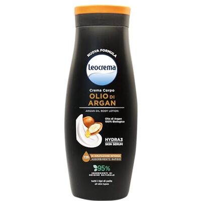 Leocrema Körpercreme mit Bio-Arganöl, reichhaltige Textur und samtig, schnell einziehend, Feuchtigkeit für 72 Stunden, 400 ml Leocrema Körpercreme mit Bio-Arganöl, reichhaltige Textur und samtig, schnell einziehend, Feuchtigkeit für 72 Stunden, 400 ml